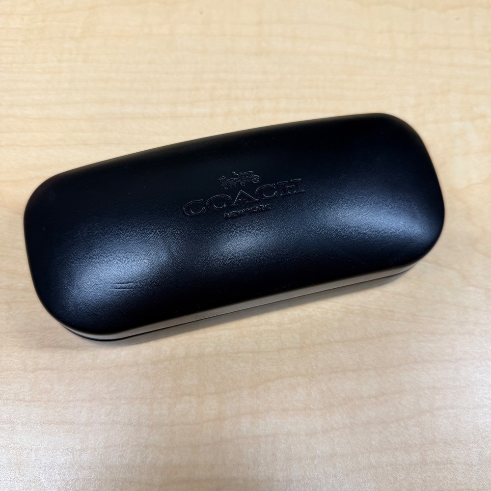 Coach New York Black Hard Shell Sunglasses Eyeglasses Case Embossed Logo